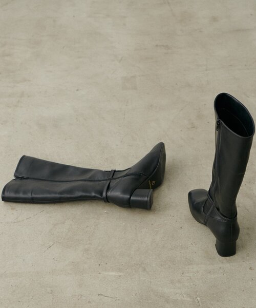 natural couture（ナチュラルクチュール）の「ベルトデザインロングブーツ（ブーツ・レディース・ブラウン/ブラック・MEDIUM/LARGE）」の8枚目の写真