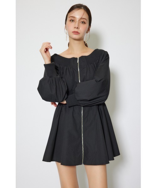 rienda(リエンダ)の「MA-1オフショルロングスリーブミニワンピース 秋服 冬服(ワンピース・レディース・ブラウン/アイボリー/ブラック・MEDIUM/SMALL)」の21枚目の写真