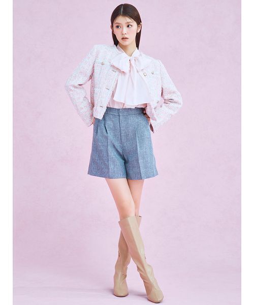 CELFORD(セルフォード)の「ビッグリボンセミシアーブラウス(シャツ/ブラウス・レディース・オフホワイト/ライトピンク/ミント・F)」の5枚目の写真