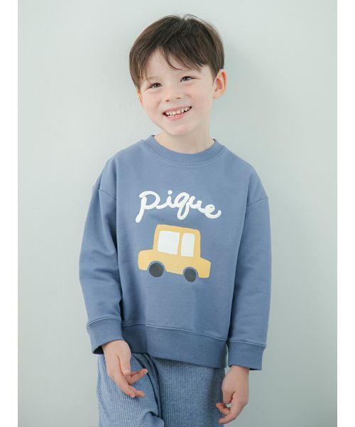 新品 ジェラートピケ スウェット 裏毛プルオーバー ネイビー gelato