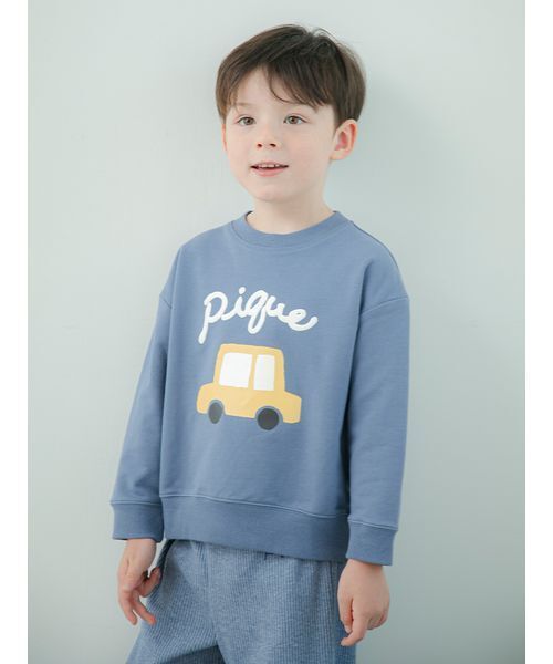 gelato pique(ジェラートピケ)の「【KIDS】裏毛ワンポイントプルオーバー(スウェット・キッズ・ベージュ/ネイビー/ピンク・120/110/100/90)」の18枚目の写真