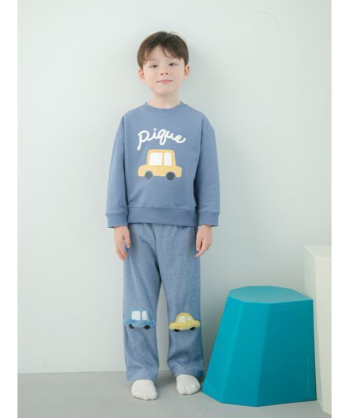 gelato pique(ジェラートピケ)の「【KIDS】裏毛ワンポイントプルオーバー(スウェット・キッズ・ベージュ/ネイビー/ピンク・120/110/100/90)」の19枚目の写真