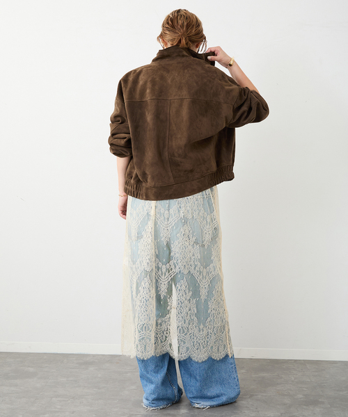 【新品】Deuxieme Classe Suede Cropped ブルゾン Suede Cropped ブルゾン（ライダースジャケット）｜Deuxieme Classe