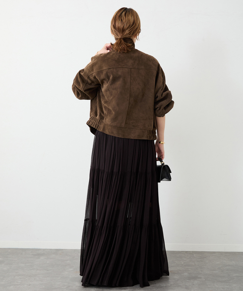 Deuxieme Classe(ドゥーズィエムクラス)の「*Suede Cropped ブルゾン(ライダースジャケット・レディース・ウッド・FREE)」の10枚目の写真