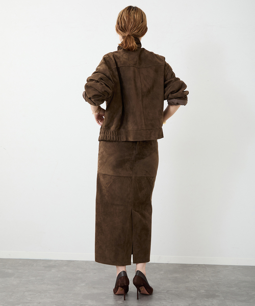 Deuxieme Classe(ドゥーズィエムクラス)の「*Suede Cropped ブルゾン(ライダースジャケット・レディース・ウッド・FREE)」の18枚目の写真