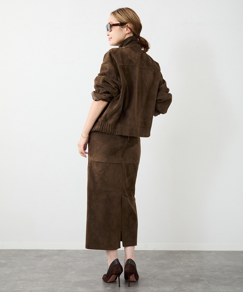 Deuxieme Classe(ドゥーズィエムクラス)の「*Suede Cropped ブルゾン(ライダースジャケット・レディース・ウッド・FREE)」の19枚目の写真