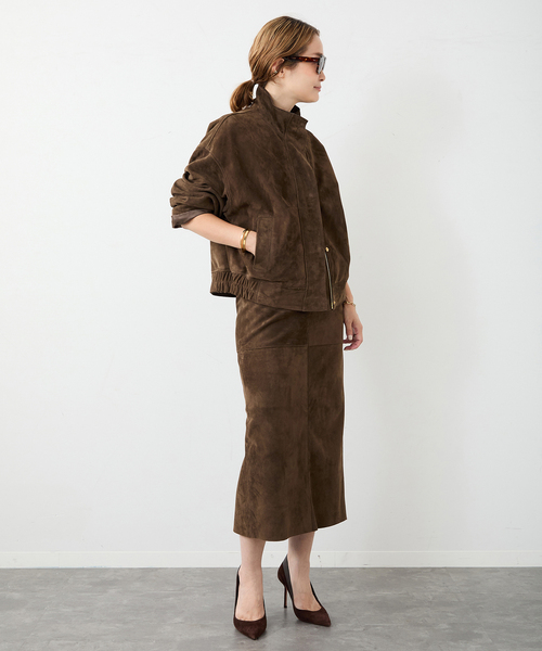 Deuxieme Classe(ドゥーズィエムクラス)の「*Suede Cropped ブルゾン(ライダースジャケット・レディース・ウッド・FREE)」の20枚目の写真