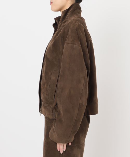 Suede Cropped ブルゾン（ライダースジャケット）｜Deuxieme Classe