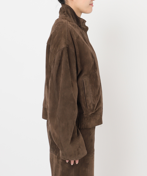 Suede Cropped ブルゾン（ライダースジャケット）｜Deuxieme Classe