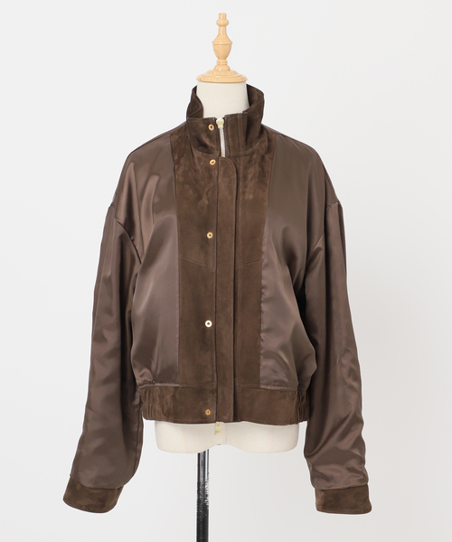 Suede Cropped ブルゾン（ライダースジャケット）｜Deuxieme Classe