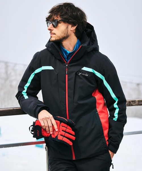 phenix(フェニックス)の「phenix(フェニックス)Accent Lined Jacket アクセント ラインデザイン スキージャケット(保温性/耐水性)(その他アウター・メンズ・ネイビー/ブルー/ブラック・M/L/XL)」の2枚目の写真