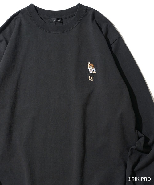 TETE HOMME(テットオム)の「【ゆる~い長州さん】カラオケ刺繍ロンT(Tシャツ/カットソー・メンズ・ブラック/ホワイト・MEDIUM/LARGE)」の2枚目の写真