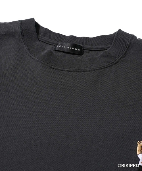 TETE HOMME(テットオム)の「【ゆる~い長州さん】カラオケ刺繍ロンT(Tシャツ/カットソー・メンズ・ブラック/ホワイト・MEDIUM/LARGE)」の12枚目の写真