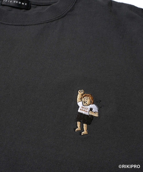 TETE HOMME(テットオム)の「【ゆる~い長州さん】カラオケ刺繍ロンT(Tシャツ/カットソー・メンズ・ブラック/ホワイト・MEDIUM/LARGE)」の13枚目の写真