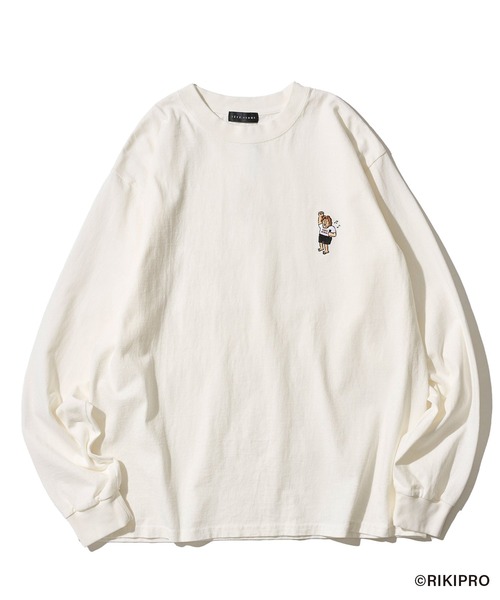 TETE HOMME(テットオム)の「【ゆる~い長州さん】カラオケ刺繍ロンT(Tシャツ/カットソー・メンズ・ブラック/ホワイト・MEDIUM/LARGE)」の3枚目の写真