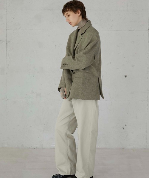 LA PEAU DE GEM（ラポドゥジェム）の「【LA PEAU DE GEM】check single breasted jacket/チェックシングルブレステッドジャケット（テーラードジャケット・レディース・ベージュ/ブラック・FREE）」の18枚目の写真