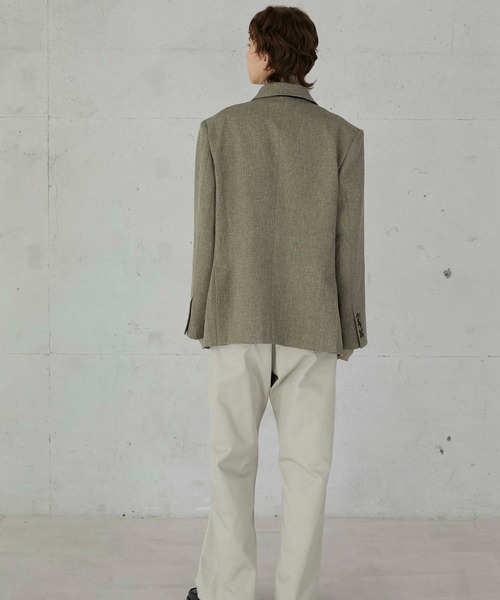 LA PEAU DE GEM（ラポドゥジェム）の「【LA PEAU DE GEM】check single breasted jacket/チェックシングルブレステッドジャケット（テーラードジャケット・レディース・ベージュ/ブラック・FREE）」の17枚目の写真