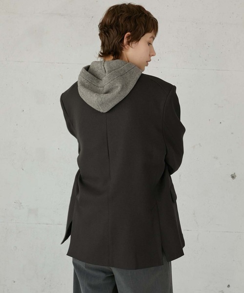 LA PEAU DE GEM】check single breasted jacket/チェックシングル