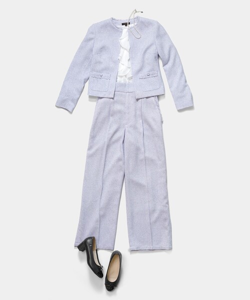 TOCCA（トッカ）の「FROST MIST TWEED パンツ（その他パンツ・レディース・ライラック系5/スカイブルー系5・4/2/0）」の4枚目の写真