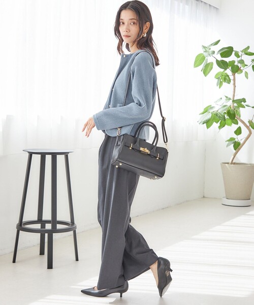 MILOS(ミロス)の「【SHIPS別注】MILOS: 金具付き ベルト トート S(トートバッグ・レディース・ブラック/ナチュラル・ONE SIZE)」の15枚目の写真
