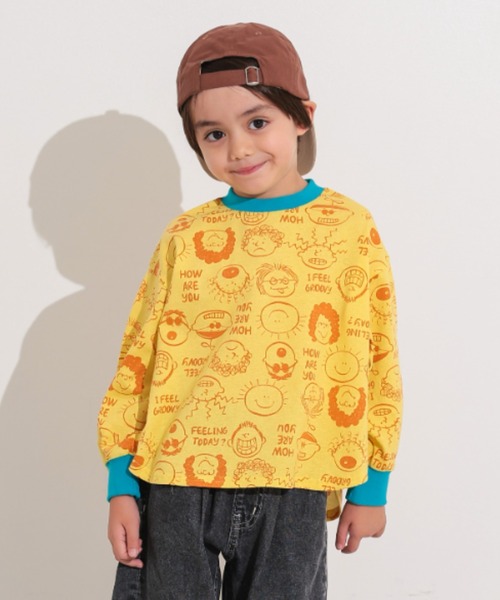 Ocean&Ground（オーシャン&グラウンド）の「ｿｳｶﾞﾗﾗｳﾝﾄﾞﾛﾝT（Tシャツ/カットソー・キッズ・ピンク/グリーン/ブラック/エメラルド/マスタード/アイボリー・100/80/140/110/90/130/120）」の5枚目の写真