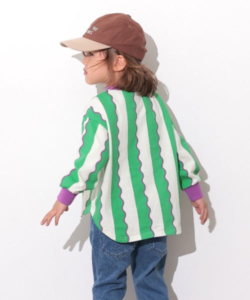 Ocean&Ground（オーシャン&グラウンド）の「ｿｳｶﾞﾗﾗｳﾝﾄﾞﾛﾝT（Tシャツ/カットソー・キッズ・ピンク/グリーン/ブラック/エメラルド/マスタード/アイボリー・100/80/140/110/90/130/120）」の8枚目の写真