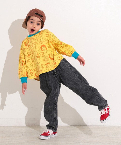 Ocean&Ground（オーシャン&グラウンド）の「ｿｳｶﾞﾗﾗｳﾝﾄﾞﾛﾝT（Tシャツ/カットソー・キッズ・ピンク/グリーン/ブラック/エメラルド/マスタード/アイボリー・100/80/140/110/90/130/120）」の13枚目の写真