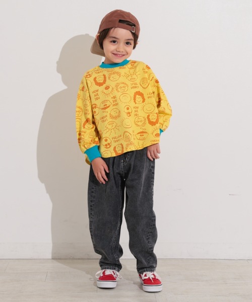 Ocean&Ground（オーシャン&グラウンド）の「ｿｳｶﾞﾗﾗｳﾝﾄﾞﾛﾝT（Tシャツ/カットソー・キッズ・ピンク/グリーン/ブラック/エメラルド/マスタード/アイボリー・100/80/140/110/90/130/120）」の15枚目の写真