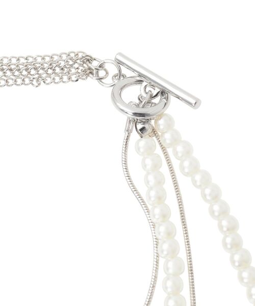 YECCA VECCA（イェッカヴェッカ）の「パールチェーンショートネックレス（ネックレス・レディース・シルバー/ゴールド・FREE）」の9枚目の写真