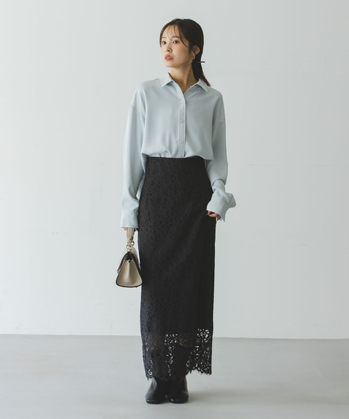 Noble（ノーブル）の「《追加》シーズンカラープレーンシャツ14（シャツ/ブラウス・レディース・サックスブルー/ホワイト・FREE）」の11枚目の写真