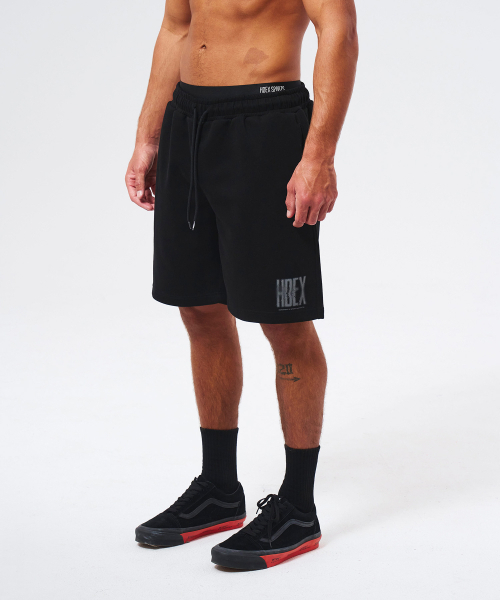 HDEX(エイチデックス)の「クラックプリンテッドスウェットショーツ(ブラック)(その他パンツ・メンズ・ブラック・XX-LARGE/MEDIUM/LARGE/X-LARGE)」の1枚目の写真