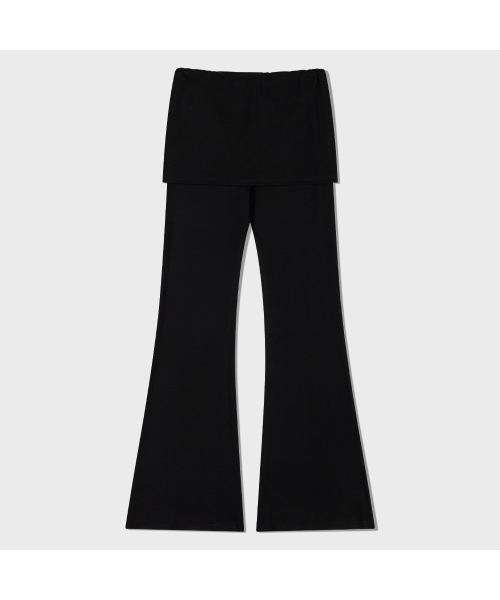 MOAA(モア)の「Skirt Overlay Flare Pants (BLACK)(その他パンツ・レディース・その他・SMALL/MEDIUM)」の2枚目の写真
