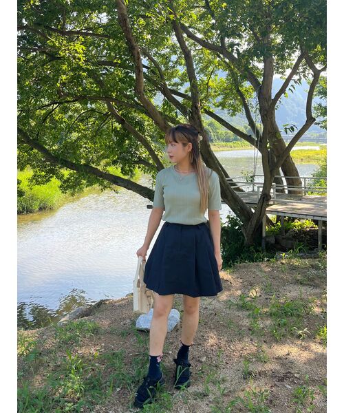 SALT AND CHOCOLATE（ソルトアンドチョコレート）の「SAC ナイロンプリーツスカート ネイビー 4W232Z001（スカート・レディース・その他・SMALL/MEDIUM/X-SMALL）」の5枚目の写真