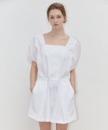 SINOON（シヌーン）の「CLASSIC JUMPSUIT (WHITE)（つなぎ/オールインワン）」