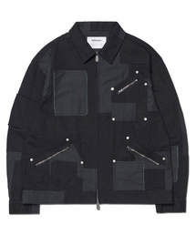 NOMANUAL（NOMANUAL）の「MULTI PANEL WORK JACKET - WASHED BLACK（デニムジャケット）」
