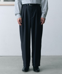 Wide tapered two tuck slacks / ワイドテーパード 2タックスラックス