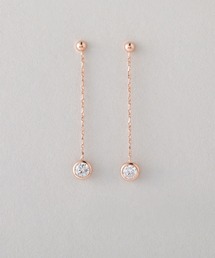 ◆金属アレルギー対応◆◆made in japan◆ラウンド キュービックジルコニアピアス