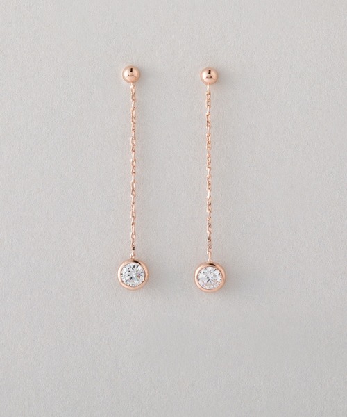 CALIN STANDARD(カリンスタンダード)の「◆金属アレルギー対応◆◆made in japan◆ラウンド キュービックジルコニアピアス(ピアス(両耳用)・レディース・ピンクゴールド/シルバー/ゴールド・FREE)」の1枚目の写真