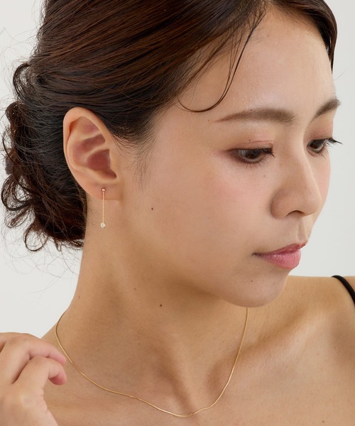 CALIN STANDARD(カリンスタンダード)の「◆金属アレルギー対応◆◆made in japan◆ラウンド キュービックジルコニアピアス(ピアス(両耳用)・レディース・ピンクゴールド/シルバー/ゴールド・FREE)」の4枚目の写真