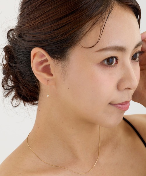 CALIN STANDARD(カリンスタンダード)の「◆金属アレルギー対応◆◆made in japan◆ラウンド キュービックジルコニアピアス(ピアス(両耳用)・レディース・ピンクゴールド/シルバー/ゴールド・FREE)」の5枚目の写真
