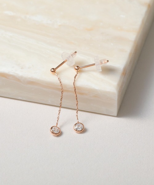 CALIN STANDARD(カリンスタンダード)の「◆金属アレルギー対応◆◆made in japan◆ラウンド キュービックジルコニアピアス(ピアス(両耳用)・レディース・ピンクゴールド/シルバー/ゴールド・FREE)」の6枚目の写真