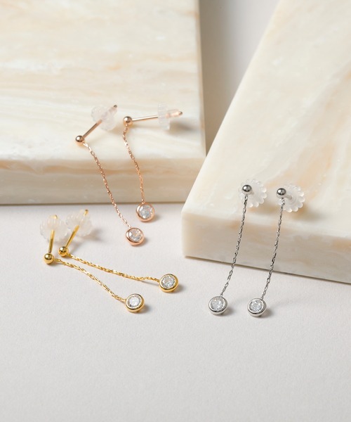 CALIN STANDARD(カリンスタンダード)の「◆金属アレルギー対応◆◆made in japan◆ラウンド キュービックジルコニアピアス(ピアス(両耳用)・レディース・ピンクゴールド/シルバー/ゴールド・FREE)」の12枚目の写真