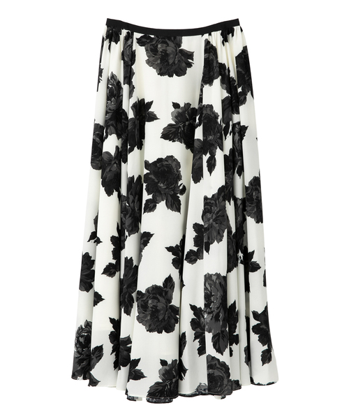 Tiara（ティアラ）の「オールドローズプリントサイドタックサーキュラースカート（スカート・レディース・ネイビー/オフホワイト・2/3）」の8枚目の写真