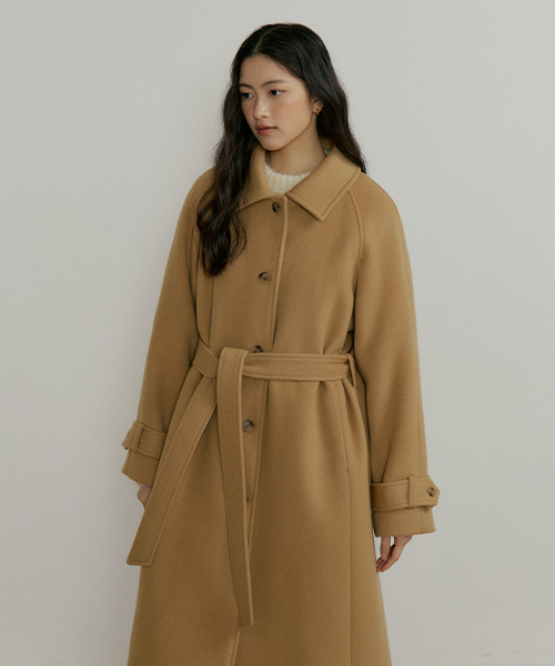 LINGSEOUL(リングソウル)の「wool belted balmacan coat-beige(チェスターコート・レディース・ベージュ・FREE)」の2枚目の写真