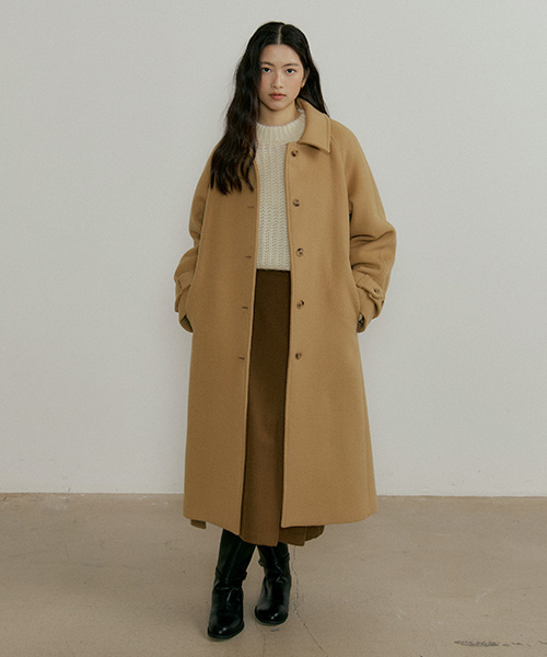 LINGSEOUL(リングソウル)の「wool belted balmacan coat-beige(チェスターコート・レディース・ベージュ・FREE)」の4枚目の写真
