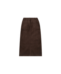 SIST9056 パティグコーデュロイロングスカート_Brown