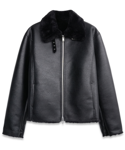 DOFFJASON(ドフジェーソン)の「Essential Single Mouton Jacket BLACK(ムートンコート・レディース・その他・LARGE/XX-LARGE/X-LARGE/MEDIUM)」の1枚目の写真