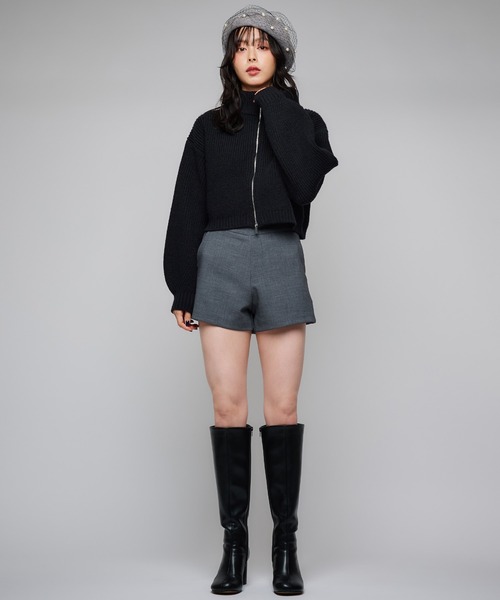 Narcissus(ナルシス)の「シンプルショートパンツ(その他パンツ・レディース・グレー/ブラック・FREE)」の11枚目の写真