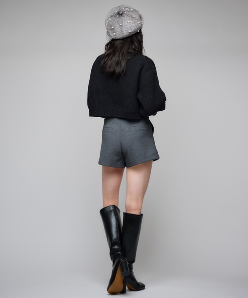 Narcissus(ナルシス)の「シンプルショートパンツ(その他パンツ・レディース・グレー/ブラック・FREE)」の12枚目の写真