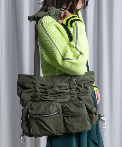 MARECHAL TERRE(マルシャルテル)の「ギャザートートバック(ショルダーバッグ・レディース・ネイビー/グレー/カーキ/ブラック・FREE)」の11枚目の写真